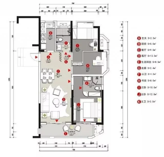二居室的古典风怎么装修？让鲁能北渝星城这套99平米的装修案例给你点灵感！