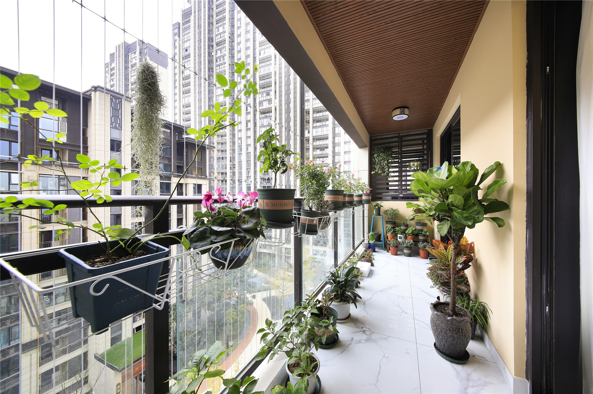禅意新中式，花园般的阳台彰显生活爱意！