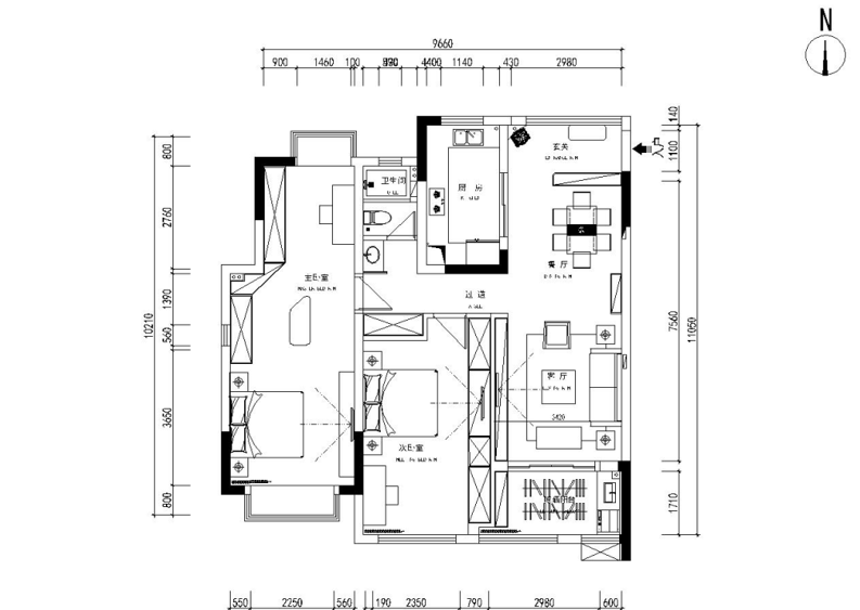 117平米二居室装修案例，装修价格只花13万元！-华强城装修