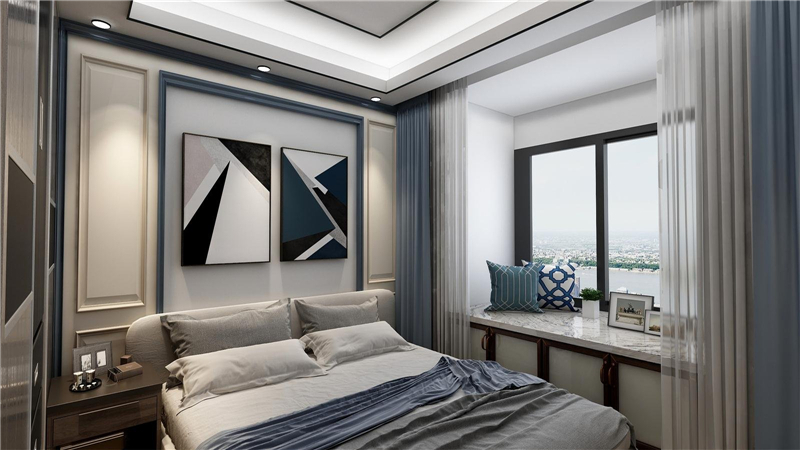天津市滨海万达广场二居室88平设计案例展示