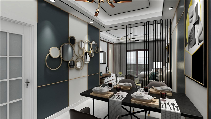 天津市滨海万达广场二居室88平设计案例展示
