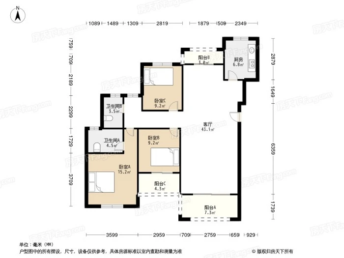 121平米的三居室，采用简约风格装修的效果如何呢？-百步亭江南郡装修