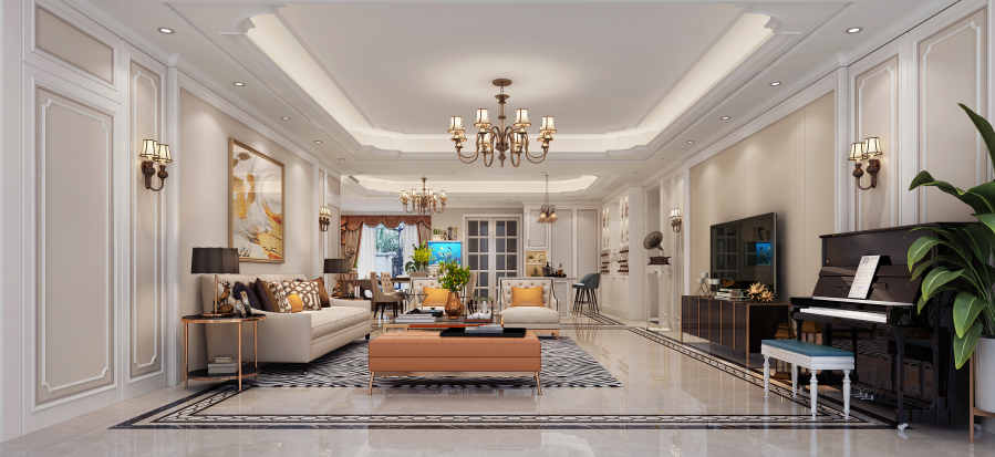 花26万元装修这套285平米的四居室，美式风格，给大家晒晒！