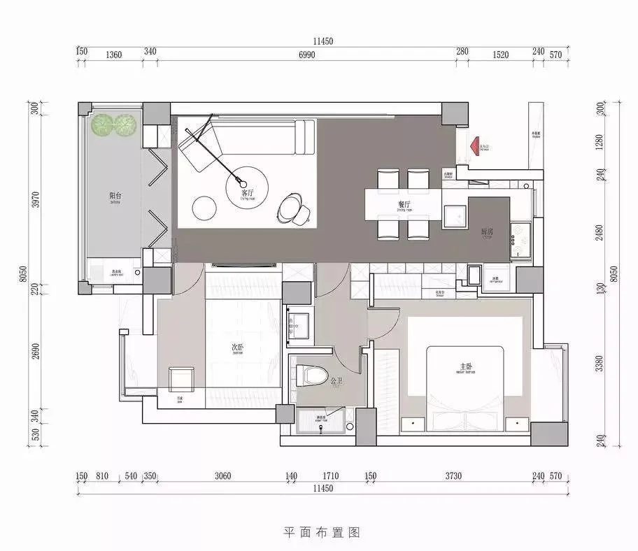 64平米、现代风，全屋温馨自在，还有一种摩登的美感！-三江小区装修