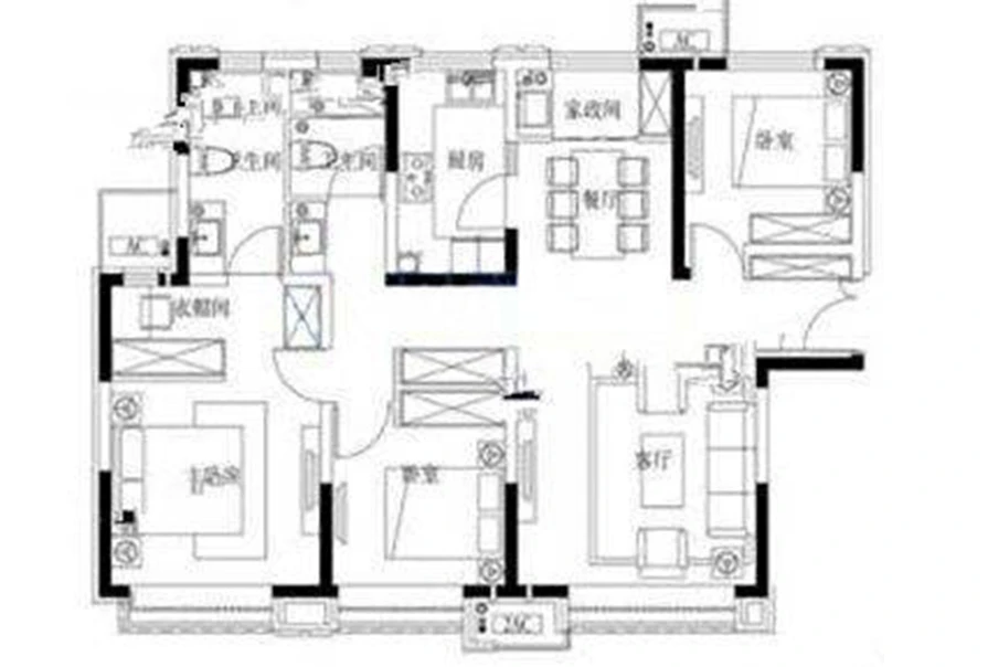 未来城125㎡北欧风格装修案例