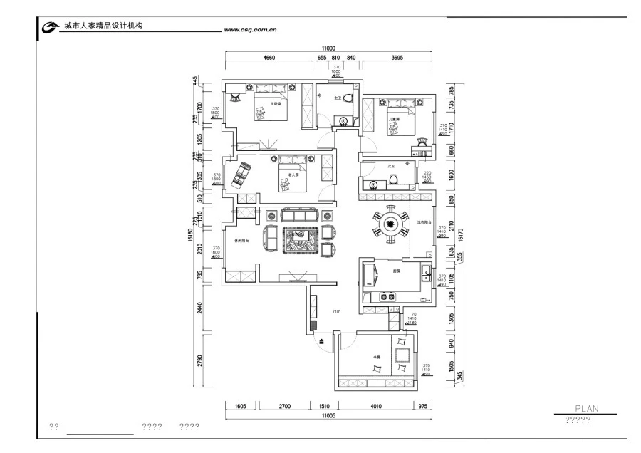 天地源丹轩坊四居室222平新中式风格