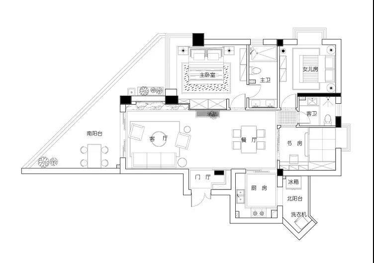 意想不到的神奇效果，181平米的四居室，现代风格只花了14万，太值了！-名悦山庄装修