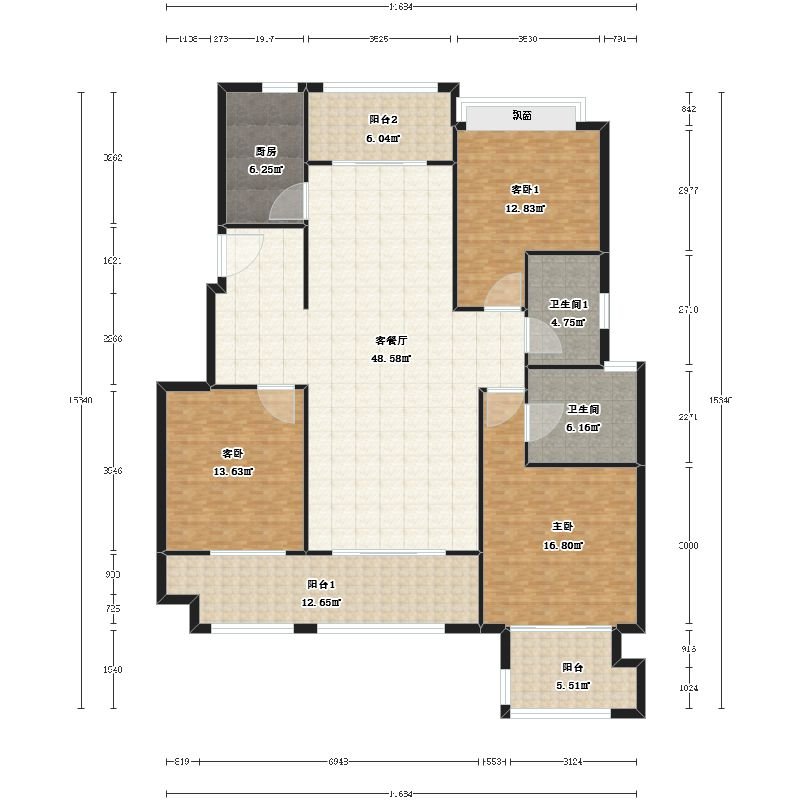 现代风格三居室装修案例，124平米的房子这样装才阔气！
