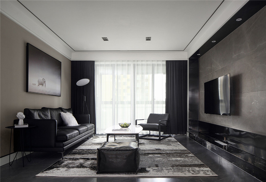 富力西溪悦居实例，120平米的三居室，质感与时尚并存的现代风装修。