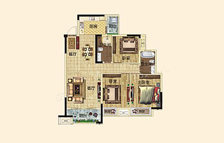 112.81平米的三居室装修案例欣赏，将现代风融入到现代生活当中。-广源华府装修