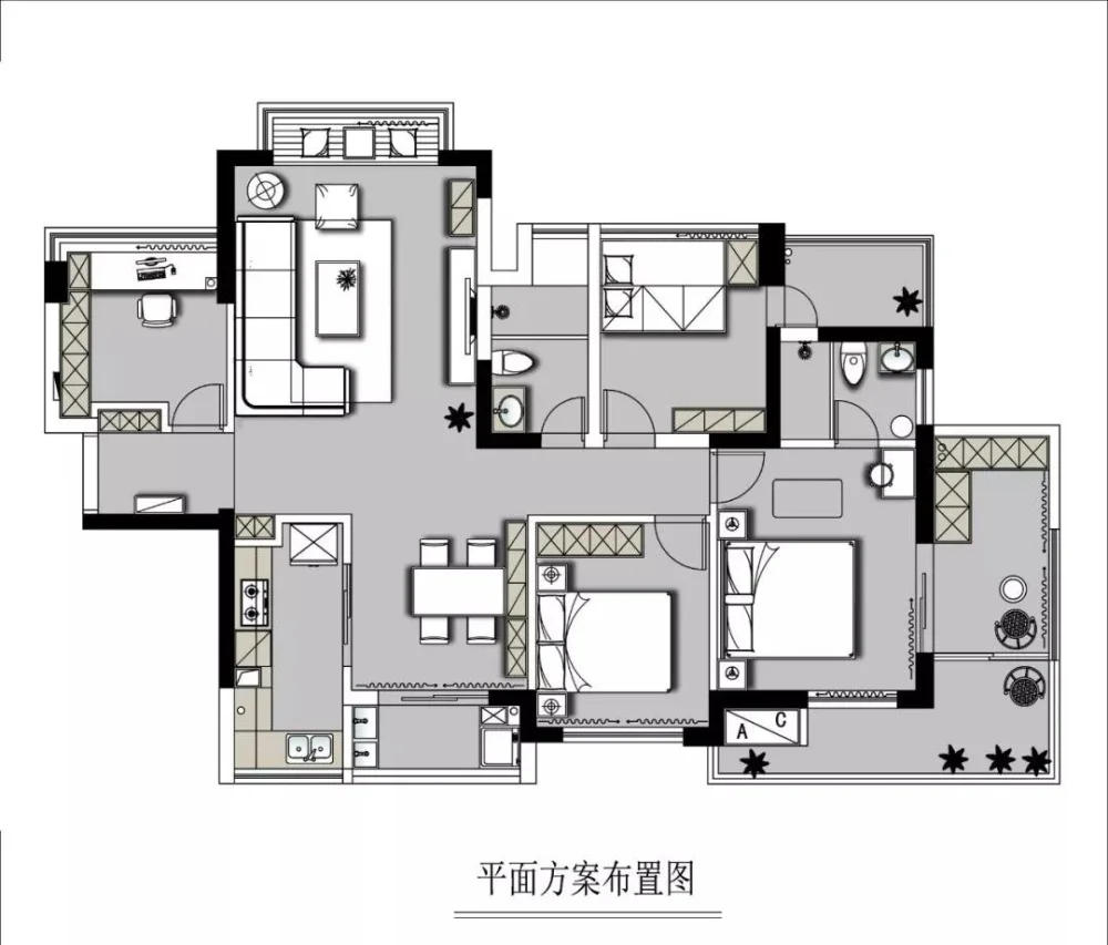 150平米的房子能装修成什么效果？现代风格四居室装修案例！-人和华夏城装修