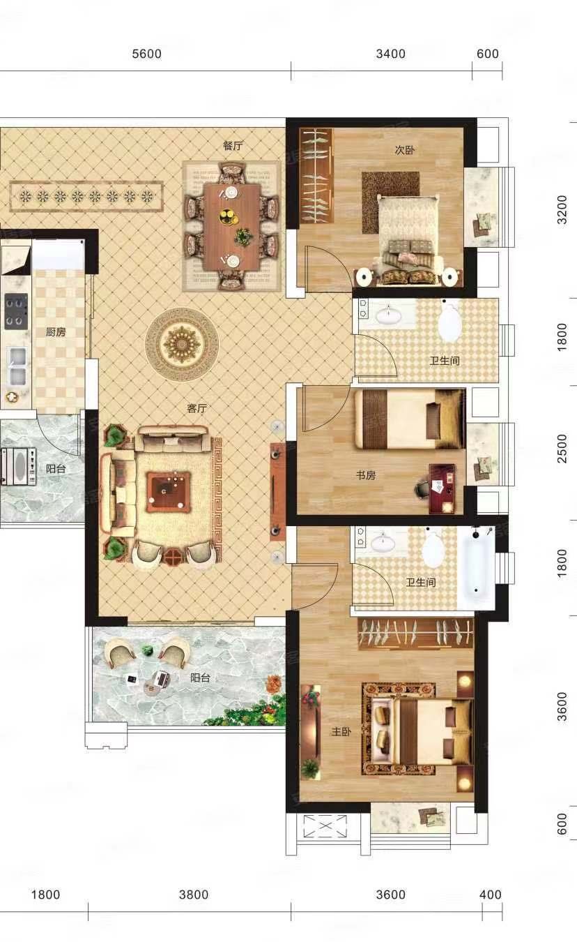朋友买的127平米三居室，一共才花13万，这中式风格太美了！-泷悦华府装修