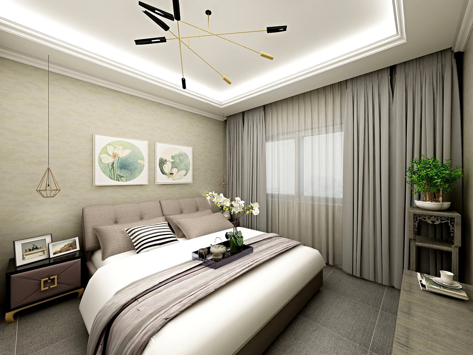 140㎡新中式风格，温馨舒适的家居。