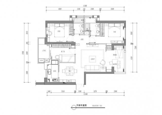 现代风格是什么意思？111平米的二居室这样装修好不好？-财信北岸江山装修