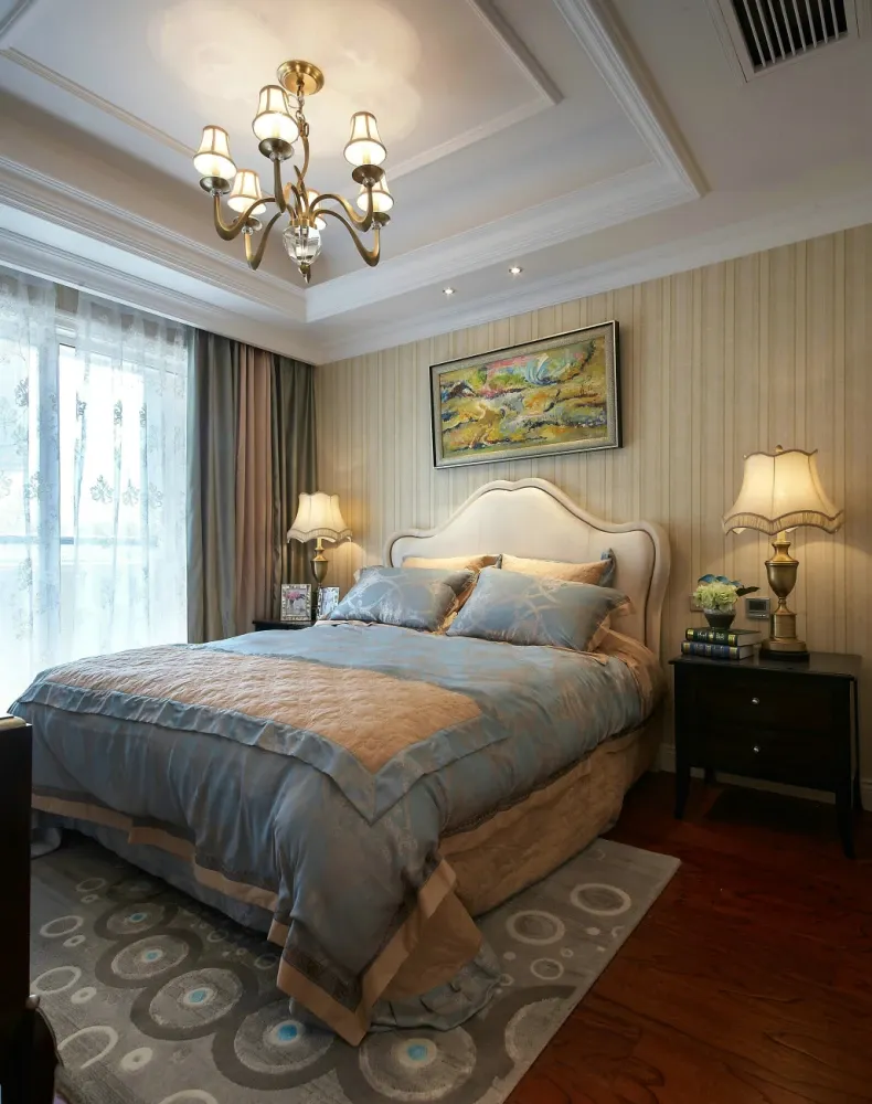 110平米的欧式风装修这套三居室简直就是让人宁静的心灵港湾东韵雅园