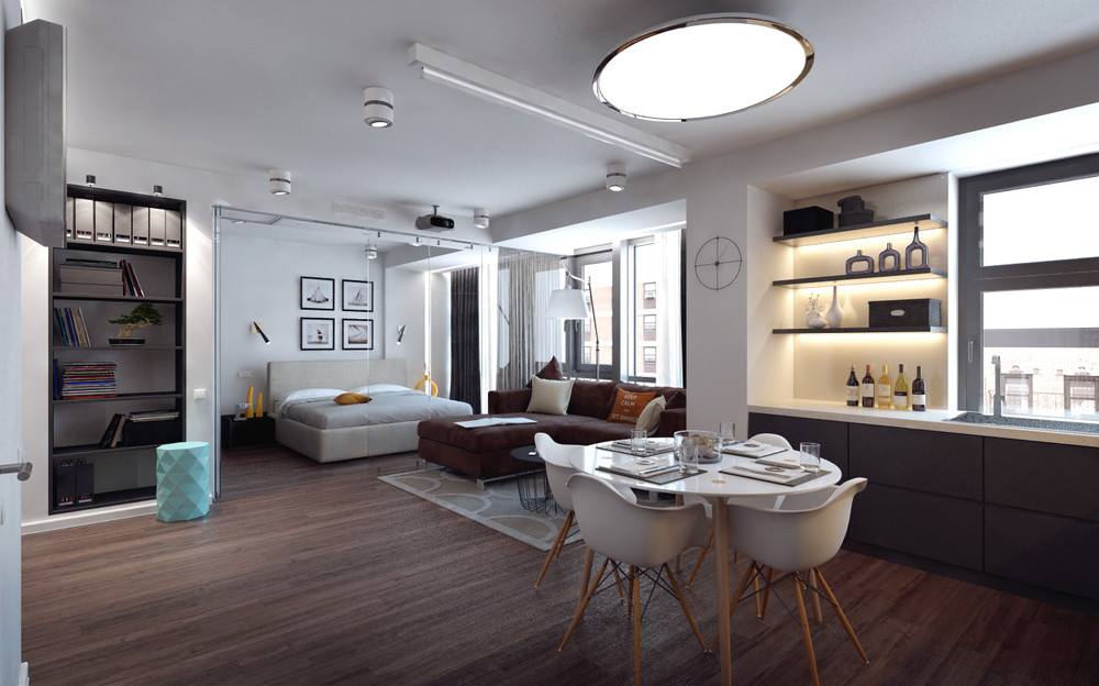 翰林国际二居室现代风格装修案例