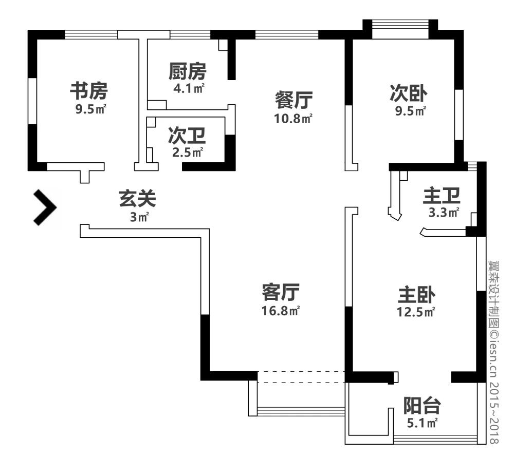 花12万元装修这套111平米的三居室，现代风格，给大家晒晒！-融侨城装修