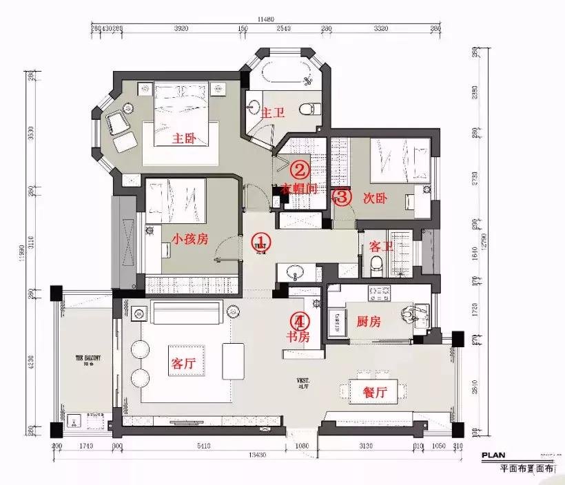 126平米三居室设计说明，19万元装修的现代风格有什么效果？-保利云上装修