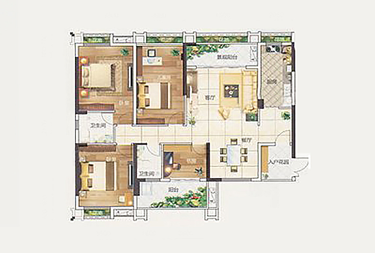 现代风格四居室装修案例，136平米的房子装修多少钱？-常青藤装修