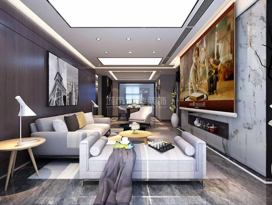 四居室的房子多大面积好？5万元的现代风格设计说明！