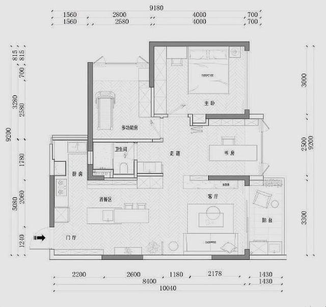 惊艳现代工业风风，宅家也自在，113平米的二居室让人每天都元气满满。-东方城市华庭装修