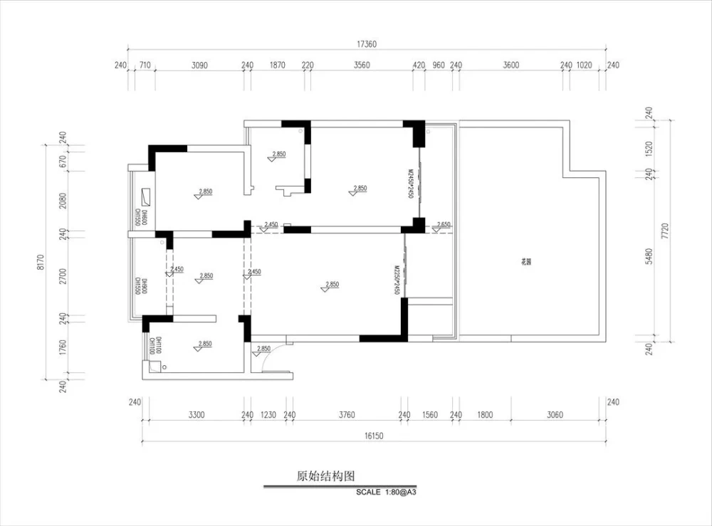 135平米三居室设计说明，18万元装修的中式风格有什么效果？-朝阳领御装修