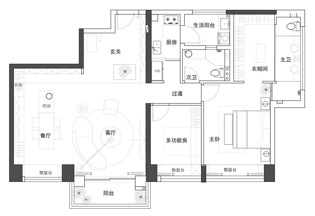 意想不到的神奇效果，143平米的四居室，中式风格只花了20万，太值了！-华润置地悦府装修