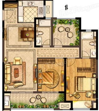 现代风格三居室热门案例，115平米的房子这样装才阔气！-新城锦域装修