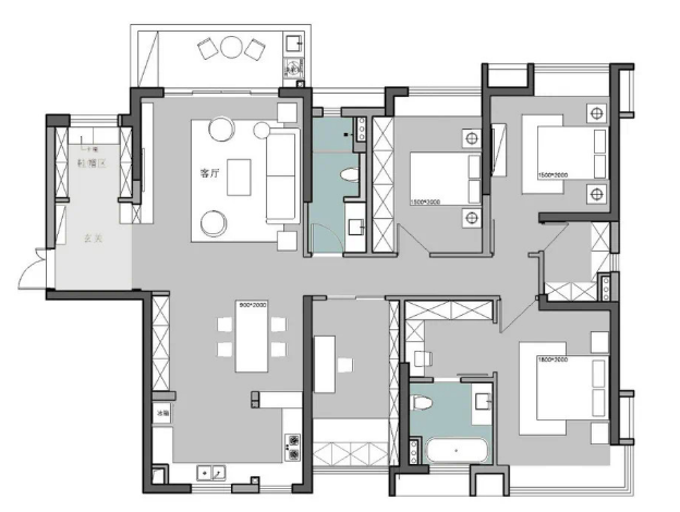 现代风格四居室装修案例，144平米的房子装修多少钱？-康桥香溪郡装修
