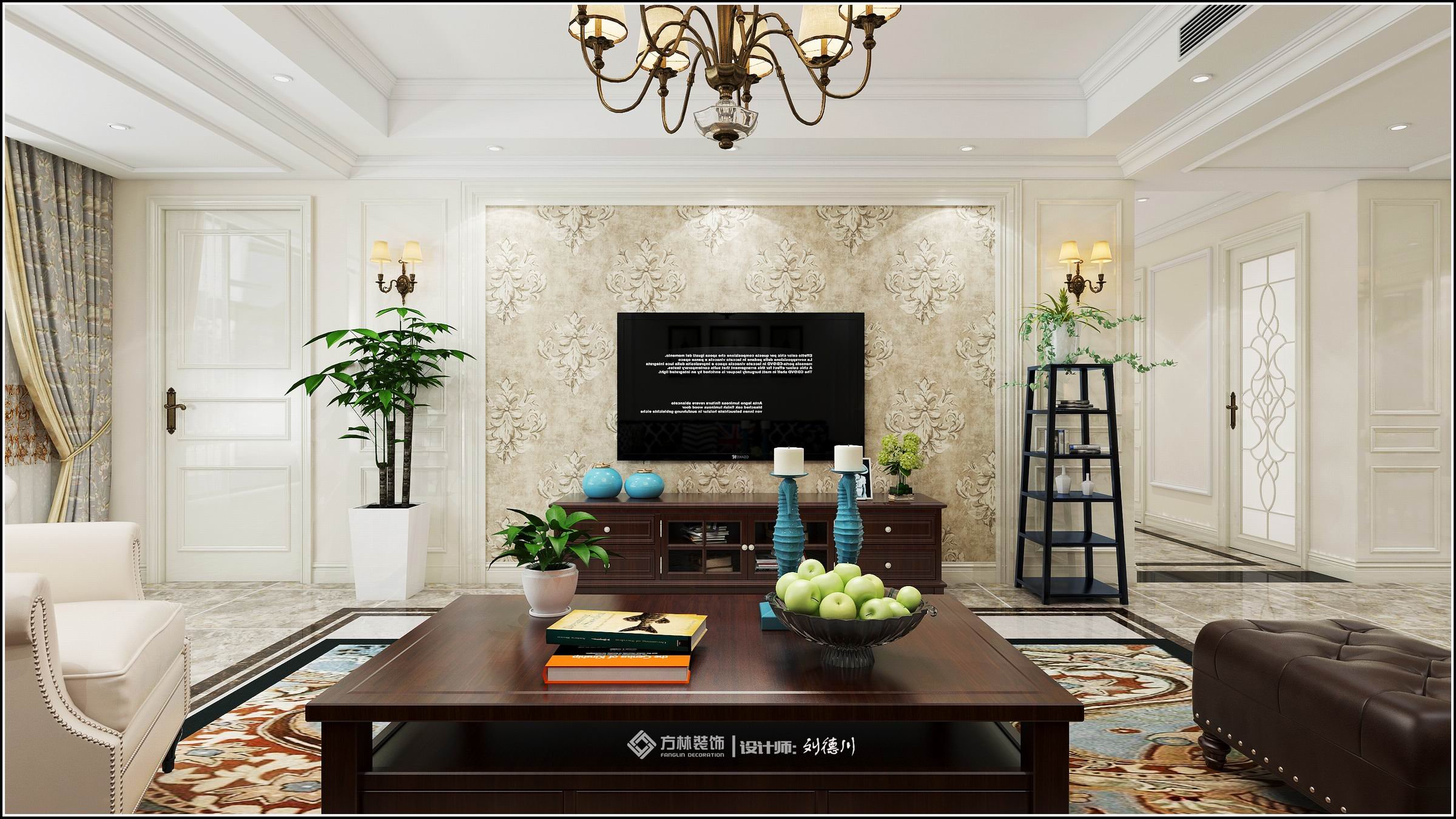 290平米五居室的美式风格案例，只花20万！-中海国际社区装修
