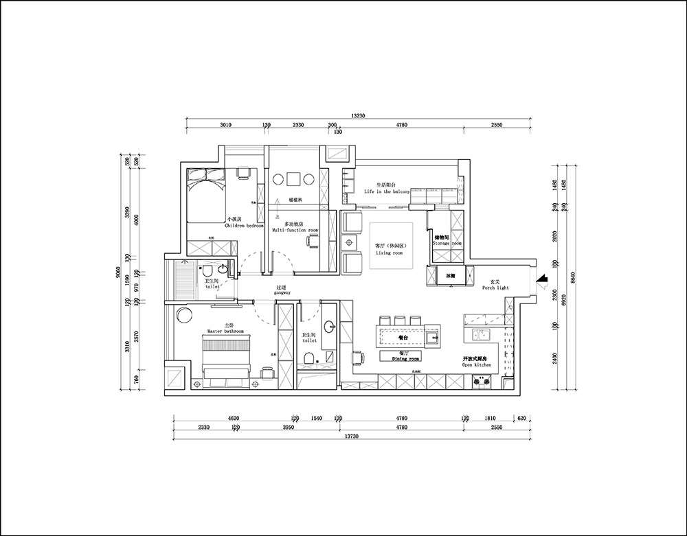 三居室的现代风装修多少钱一平？雅居乐君域公馆这套142平米的装修方案亮点满满！