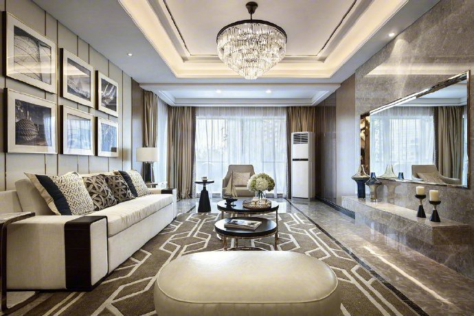 紫薇睿纳时代四居室147平米 质感的现代风格