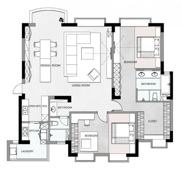 111平米的三居室要怎么装修才出其不意，选择简约风格准没错！