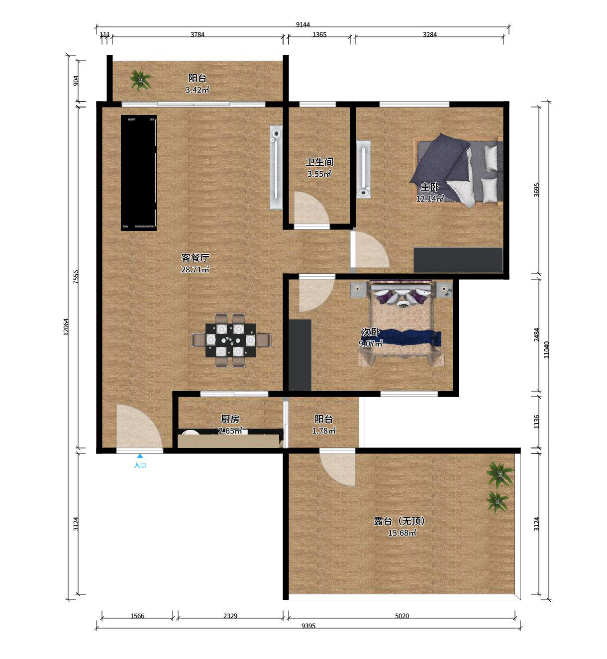 邻居家78.19平米的二居室，仅仅用了9万元，就完成了装修，如此划算！-御景坊装修