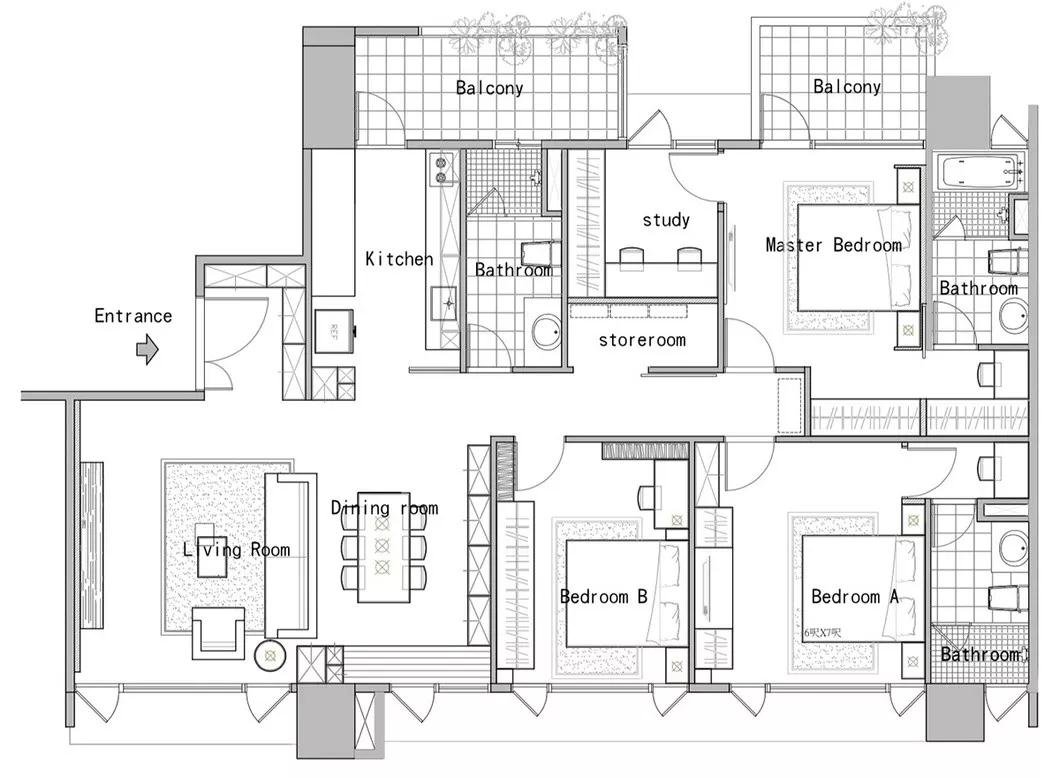 三居室的房子，足足110平米，如果用方式17万元是不是很划算？-金融街融府装修