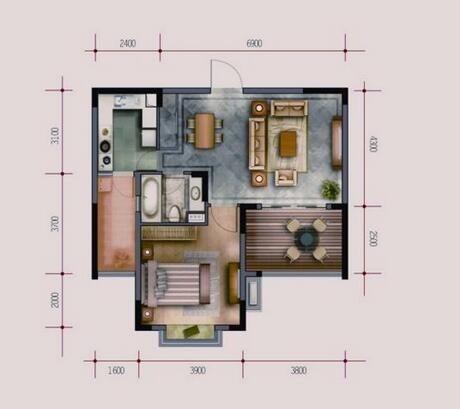 一居室的房子，足足55平米，如果用方式4万元是不是很划算？-华泰·世纪华苑装修