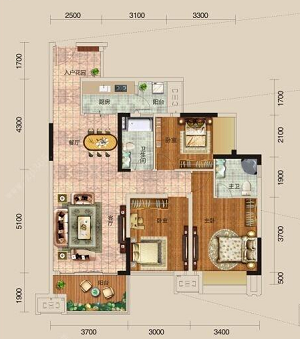 区区12万元，就把103平米的三居室装修拿下了，真是出乎意料！