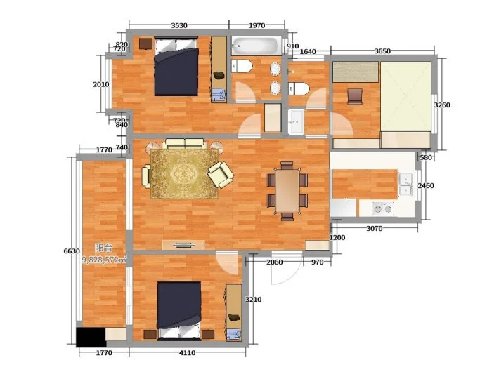 朋友买的98平米三居室，一共才花5万，这简约风格太美了！