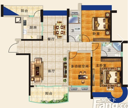 中式风格三居室装修案例，128平米的房子这样装才阔气！