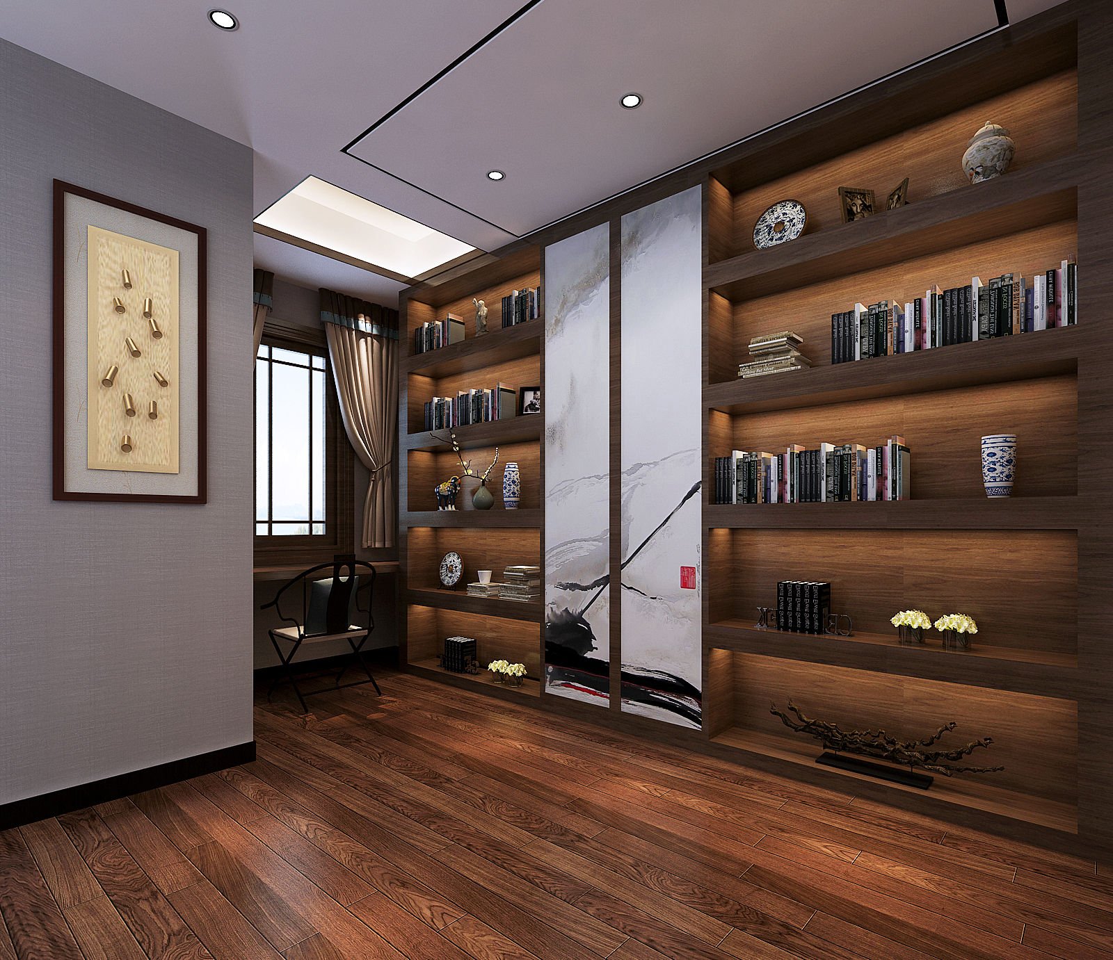 创想无限墅新中式四居室装修设计