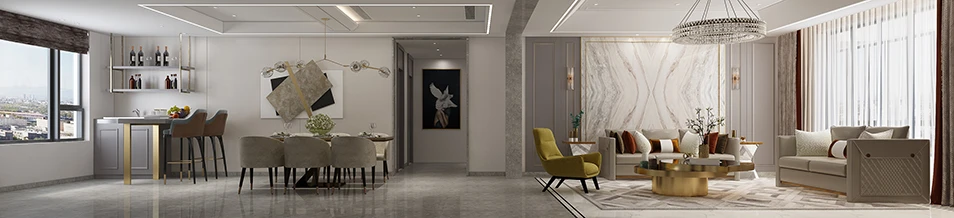 200平米四居室设计说明，40万元装修的现代风格有什么效果？