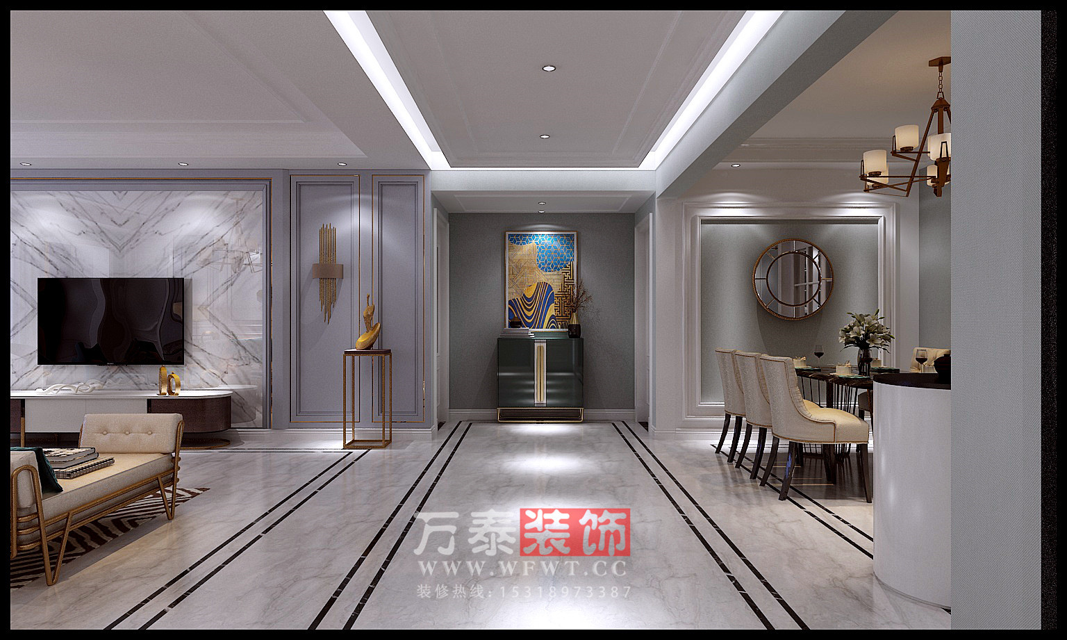 139平米现代风格三居室，预算15万，点击看效果图！