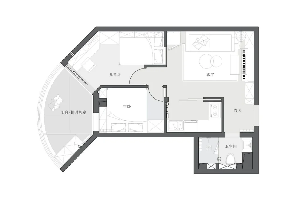 闺蜜家70平米，装修只用7万！一居室太合适有没有！