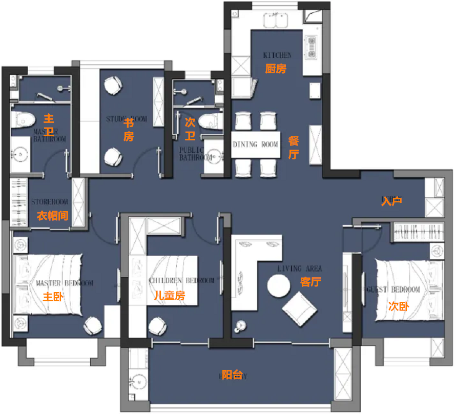 新房146平米三居室现代风格，装修只用了9万，谁看谁说划算！