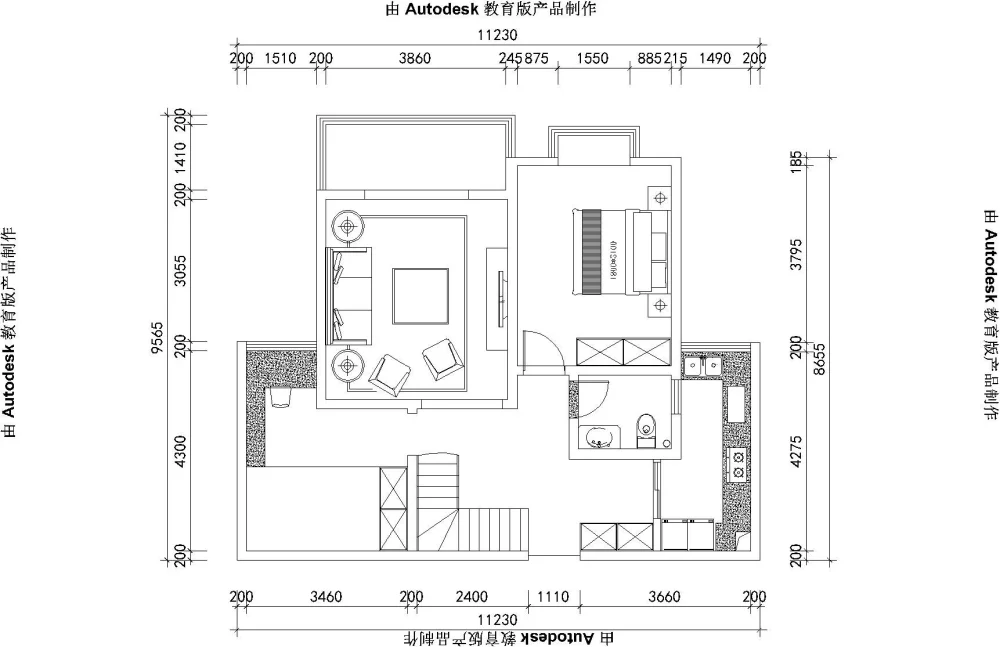 115平米三居室装修案例，装修价格只花-169496万元！