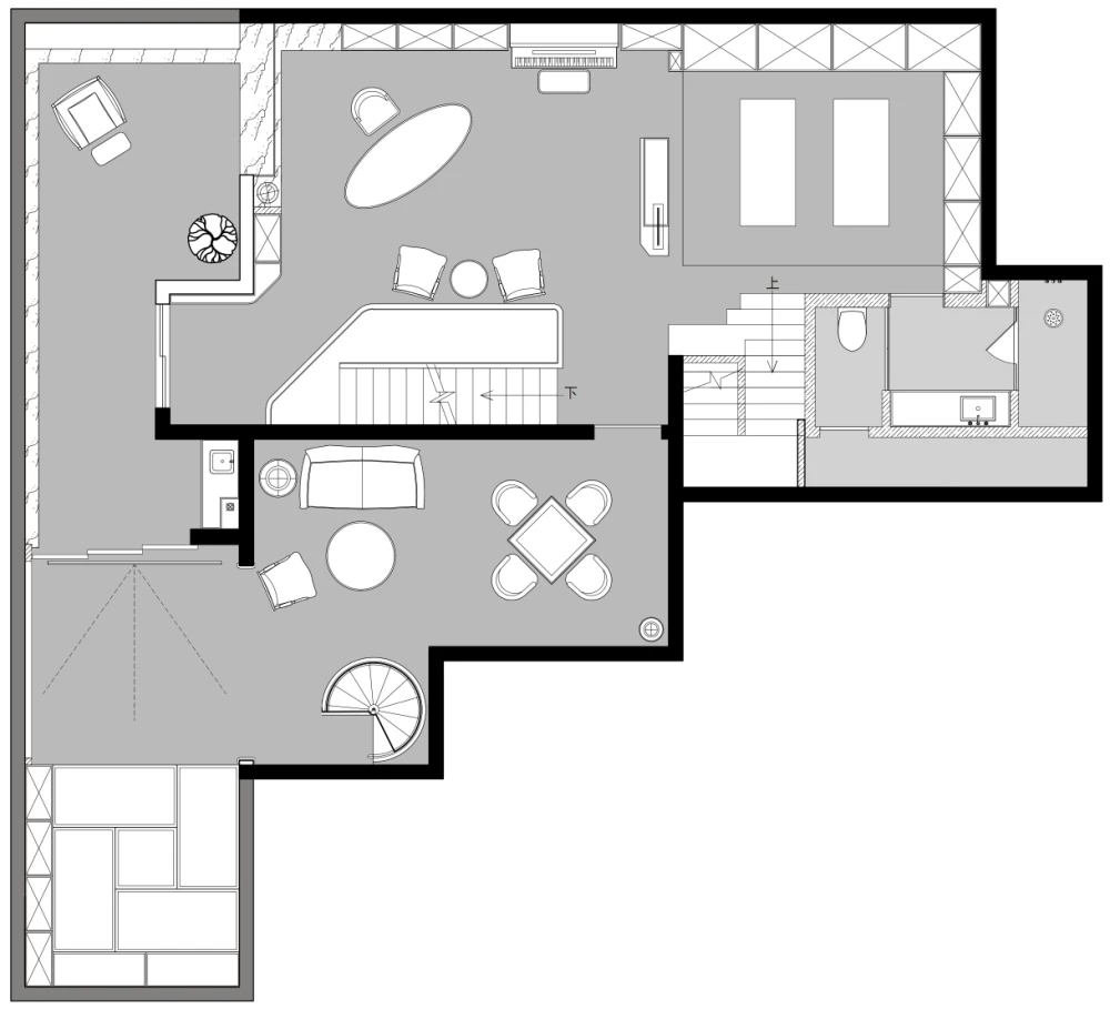 万科翡翠国际360平米别墅现代简约风格