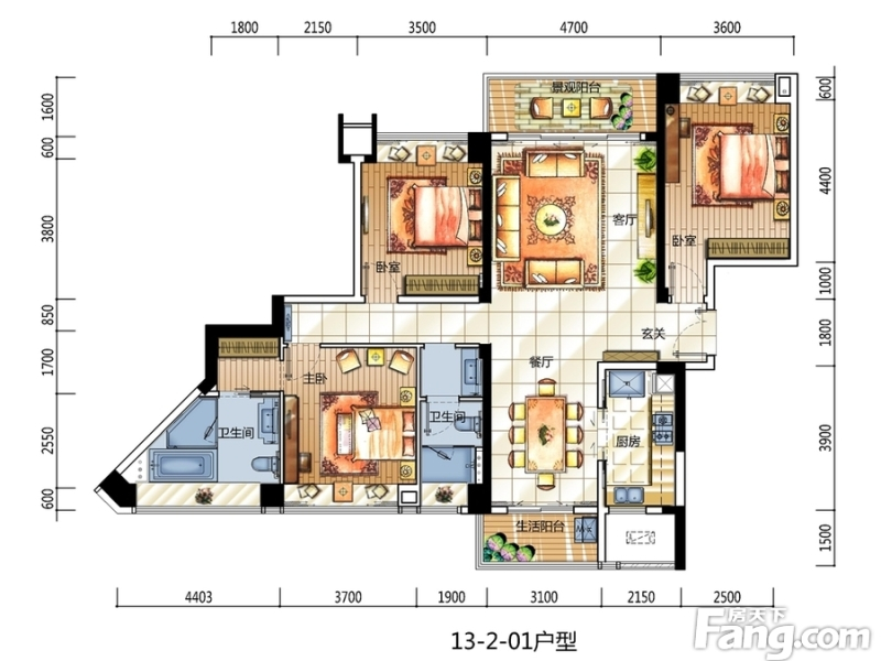 177平米的房子装修多少钱？现代风格四居室设计说明！