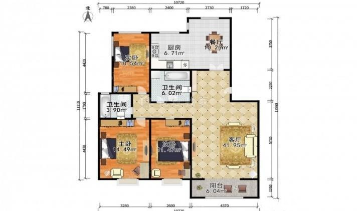 80平米三居室装修案例，装修价格只花3万元！