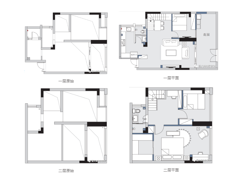 美式风格三居室装修案例，105平米的房子装修多少钱？