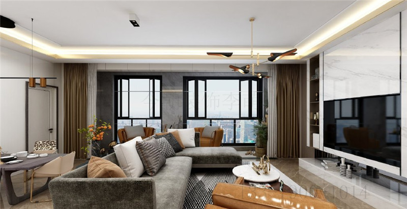 150平米的三居室装修案例欣赏，将现代风融入到现代生活当中。